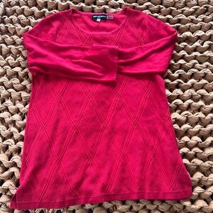Karl Lagerfeld Women's Diamond Pattern Sweater in Red